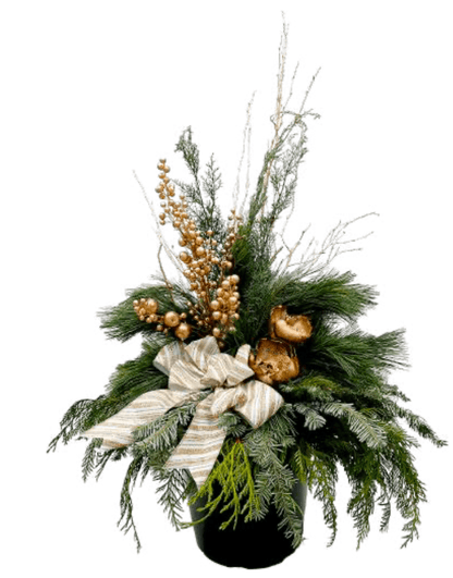 Gold Winter Porch Pot - LandscapeDirect
